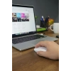 Durukar® Beyaz Renkli Ergonomik Sessiz Kablosuz Mouse – USB Alıcılı, Ofis ve Oyun İçin Konforlu Bilgisayar Faresi MS6310