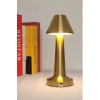 Durukar® Çatı Model Gold Renk Şarjlı Dokunmatik 3 Renkli LED Masa Lambası