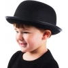 Durukar® Charlie Chaplin Stil Çocuk Şapkası – Siyah Melon Parti Şapkası