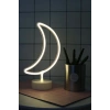 Durukar® Dekoratif Pilli Ay Tasarımlı 3D Neon Led Masa Ve Gece Lambası