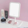 Durukar® Dokunmatik LED Işıklı Kare Makyaj Aynası – Altı Organizer Kaseli, Ayarlanabilir Aydınlatmalı Masaüstü Makyaj ve Cilt Bakım Aynası