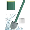 Durukar® Wall-Mountable Lidded Hanging Toilet Soft Silicone Bristle Brush Set