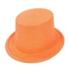 Durukar® Floresan Turuncu Renk Simli Uzun Fötr Melon Şapka 12 cm