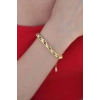 Durukar® Gold Renk 316L Çelik Zincir Kadın Bileklik