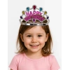 Durukar® Gümüş Renk Happy Birthday Yazılı Doğum Günü Tacı 60 cm