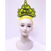 Durukar® Happy Birthday Neon Sarı Renk Doğum Günü Tacı 24x15 cm