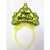 Durukar® Happy Birthday Yazılı Neon Renk Taç 12 Adet