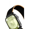 Durable Huawei Fit 4 Woven Velcro Strap - Black-Orange