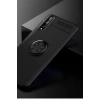 Durukar®  Huawei P Smart S Kılıf Range Yüzüklü Silikon - Siyah