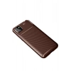 Durukar®  Huawei Y5P Kılıf Auto Focus Karbon Kapak - Kahverengi