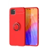 Durukar®  Huawei Y5P Kılıf Range Yüzüklü Silikon - Kırmızı