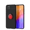 Durukar®  Huawei Y5P Kılıf Range Yüzüklü Silikon - Siyah-Kırmızı