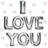 Durukar® I Love You Folyo Balon Gümüş Renk 35 CM