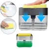 Durukar® Two-in-One Push Practical Liquid Soap Dispenser Pump and Dishwashing Sponge Holder