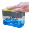 Durukar® Two-in-One Push Practical Liquid Soap Dispenser Pump and Dishwashing Sponge Holder