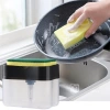 Durukar® Two-in-One Push Practical Liquid Soap Dispenser Pump and Dishwashing Sponge Holder