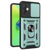 Durukar®  İnfinix Hot 30 4G Kılıf Pars Lens Yüzüklü Silikon - Yeşil