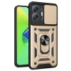 Durukar®  İnfinix Hot 30 5G Kılıf Pars Lens Yüzüklü Silikon - Gold