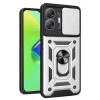 Durukar®  İnfinix Hot 30 5G Kılıf Pars Lens Yüzüklü Silikon - Gümüş