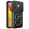 Durukar®  İnfinix Zero 30 4G Kılıf Pars Lens Yüzüklü Silikon - Siyah