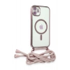 Durukar®  iPhone 11 Kılıf Divo Lazer Askılı Magsafe Kapak - Pembe