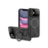 Durukar®  iPhone 11 Kılıf Joy Lens Standlı Kapak - Siyah