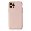 Durukar®  iPhone 11 Pro Kılıf Coco Deri Silikon Kapak - Pembe