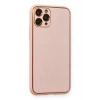 Durukar®  iPhone 11 Pro Kılıf Coco Deri Silikon Kapak - Pembe
