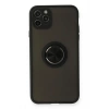 Durukar®  iPhone 11 Pro Kılıf Montreal Yüzüklü Silikon Kapak - Siyah