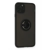 Durukar®  iPhone 11 Pro Kılıf Montreal Yüzüklü Silikon Kapak - Siyah