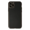 Durukar®  iPhone 11 Pro Max Kılıf Coco Deri Silikon Kapak - Siyah