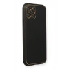Durukar®  iPhone 11 Pro Max Kılıf Coco Deri Silikon Kapak - Siyah