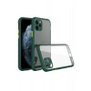 Durukar®  iPhone 11 Pro Max Kılıf Miami Şeffaf Silikon - Koyu Yeşil
