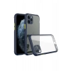 Durukar®  iPhone 11 Pro Max Kılıf Miami Şeffaf Silikon - Lacivert