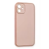 Durukar®  iPhone 12 Kılıf Coco Deri Silikon Kapak - Pembe
