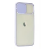 Durukar®  iPhone 12 Kılıf Palm Buzlu Kamera Sürgülü Silikon - Lila