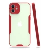 Durukar®  iPhone 12 Kılıf Platin Silikon - Kırmızı