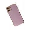 Durukar®  iPhone 12 Kılıf Volet Silikon - Mor