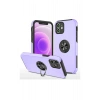 Durukar®  iPhone 12 Mini Kılıf Elit Yüzüklü Kapak - Mor