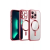 Durukar®  iPhone 12 Pro Kılıf Kross Magneticsafe Kapak - Kırmızı
