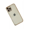 Durukar®  iPhone 12 Pro Kılıf  Lensli Silikon - Gold