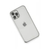 Durukar®  iPhone 12 Pro Kılıf  Lensli Silikon - Gümüş