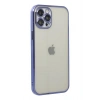 Durukar®  iPhone 12 Pro Kılıf  Lensli Silikon - Mor