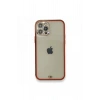 Durukar®  iPhone 12 Pro Kılıf Liva Taşlı Silikon - Kırmızı