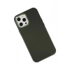 Durukar®  iPhone 12 Pro Max Kılıf Asya Deri Silikon - Koyu Yeşil