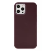 Durukar®  iPhone 12 Pro Max Kılıf Asya Deri Silikon - Mürdüm