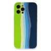 Durukar®  iPhone 12 Pro Max Kılıf Ebruli Lansman Silikon - Yeşil-Koyu Yeşil