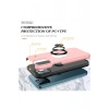 Durukar®  iPhone 12 Pro Max Kılıf Elit Yüzüklü Kapak - Pembe
