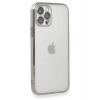 Durukar®  iPhone 12 Pro Max Kılıf  Lensli Silikon - Gümüş