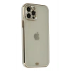 Durukar®  iPhone 12 Pro Max Kılıf Liva Taşlı Silikon - Beyaz